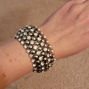 Faux Silver and Diamond Bracelet
